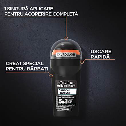 Deodorant roll-on CARBON PROTECT L'ORÉAL PARiS MEN EXPERT