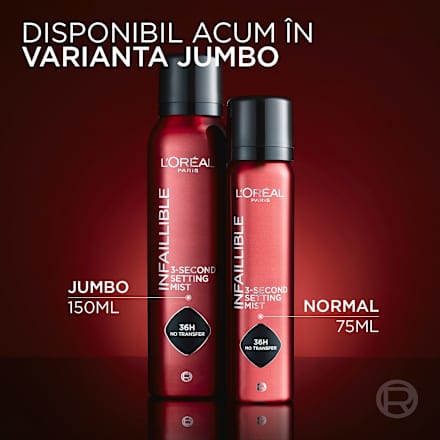 Spray pentru fixarea machiajului Infaillible 3 second Jumbo L'ORÉAL PARiS
