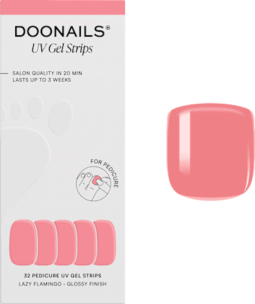 UV Gel Nagelfolien, Gel Strips Pediküre Lazy Flamingo  Doonails