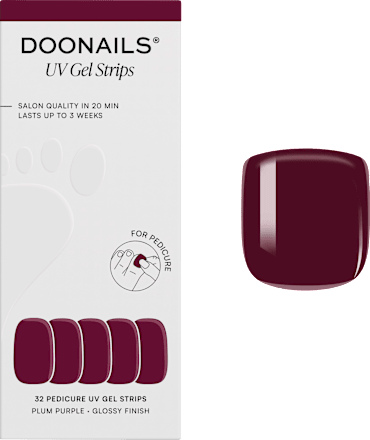 UV Gel Nagelfolien, Gel Strips Pediküre Plum Purple  Doonails