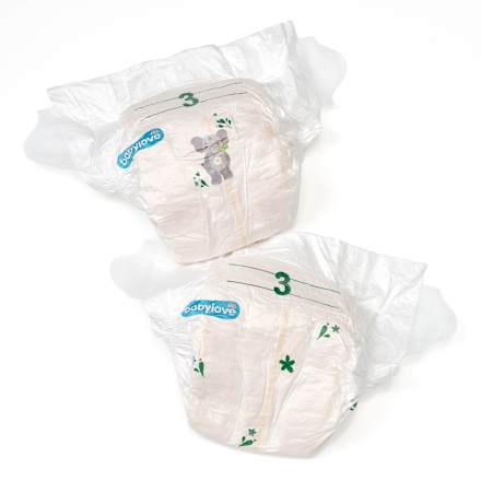 Пелени, хипоалергенни, размер 3 midi (4-9 kg) babylove nature