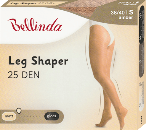 Harisnyanadrág, Leg shaper, 25 DEN, amber, S Bellinda