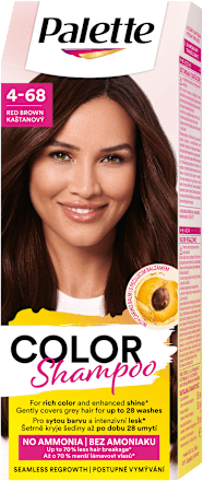 barvicí šampon na vlasy 4-68 Kaštanový  Palette COLOR Shampoo