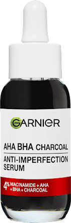 Pleťové sérum proti nedokonalostiam AHA BHA Charcoal GARNIER PureActive