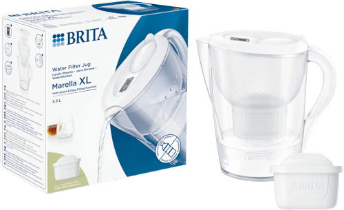 Marella PRO XL white bokal za filtriranje vode, zapremina nefiltrirane vode: 3,5l BRITA
