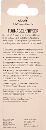 Ščipalec za nohte na nogah, več razlilčic ebelin
