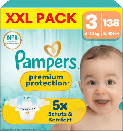 Windeln Gr. 3 (6-10 kg) XXL Pack Pampers premium protection