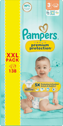 Windeln Gr. 3 (6-10 kg) XXL Pack Pampers premium protection
