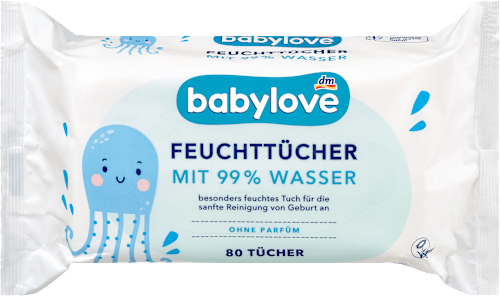 Vlažne maramice sa 99% vode, 6x80 kom. babylove