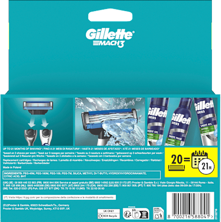 Rasierklingen, Mach3 Gillette