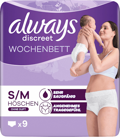 Wochenbett Pants discreet Postpartum, Gr. S/M always