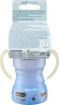 Trinklerntasse Tag & Nacht blau  babylove