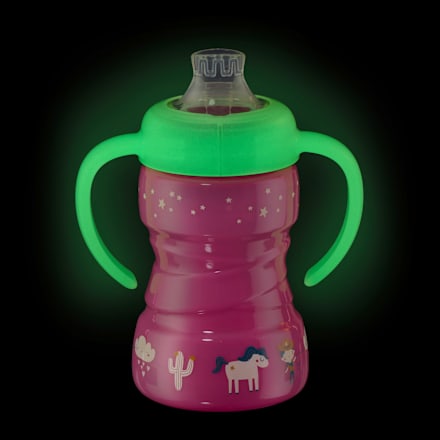 Trinklerntasse Tag & Nacht pink, ab 6. Monat, 260 ml babylove