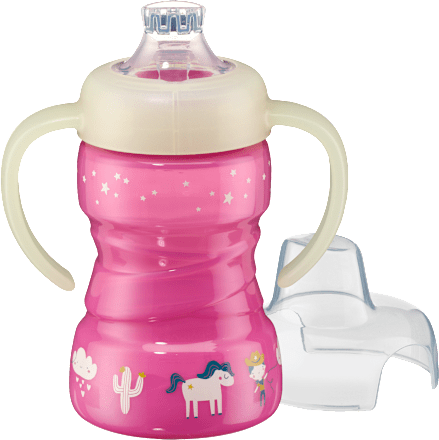 Trinklerntasse Tag & Nacht pink babylove