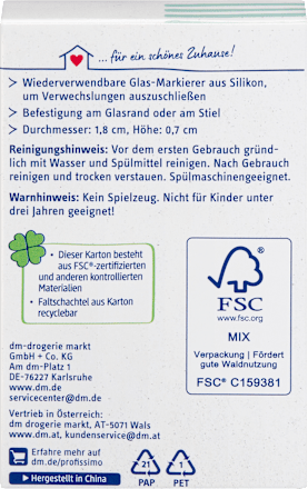 Glasmarkierer Silikon neutral Sommerliebe  Profissimo