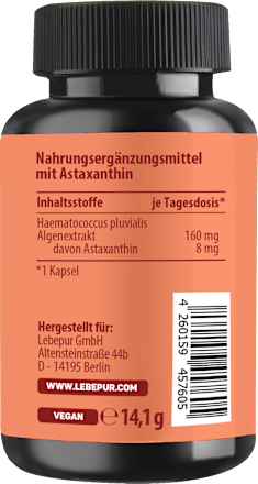 Astaxanthin Kapseln 30 St Lebepur