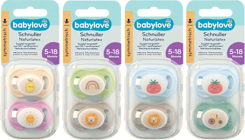 Simetrična tolažilna duda iz naravnega lateksa, 5-8m, več različic babylove