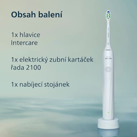 sonický elektrický zubní kartáček 2100 HX4021/01, bilý Philips Sonicare