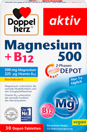 Magnesium 500 + B12 Doppelherz