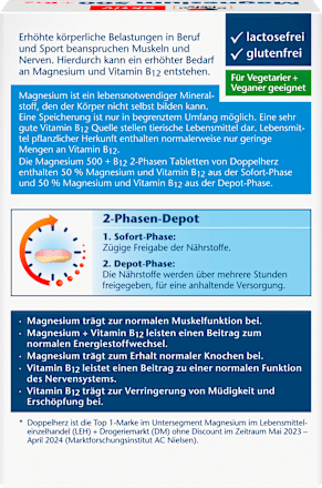 Magnesium 500 + B12 Doppelherz