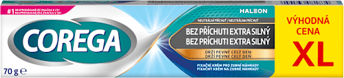 fixační krém na zubní náhrady bez příchuti XL extra silný COREGA