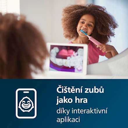 for Kids dětský elektrický zubní kartáček, růžový Philips Sonicare
