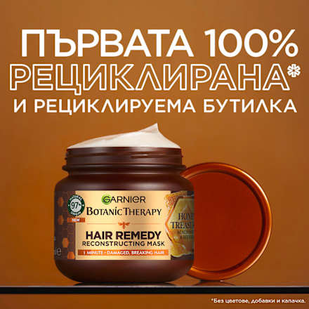 Възстановяваща маска за увредена коса Hair Remedy Honey Treasures GARNIER BOTANIC THERAPY