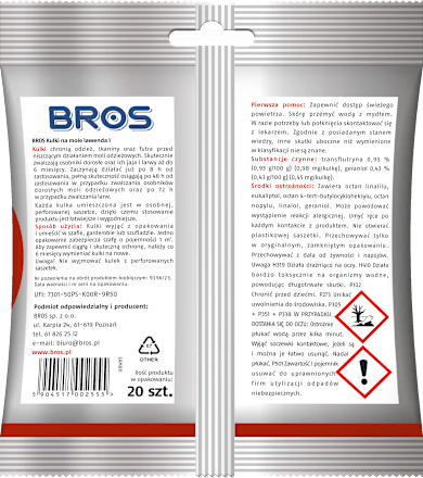 Kulki lawendowe na mole BROS