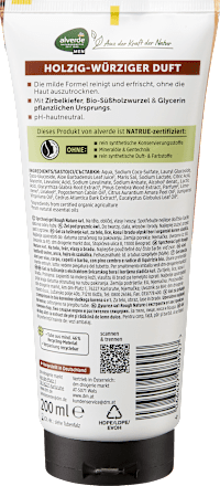 Moški gel za prhanje Rough Nature 4 v 1 alverde NATURKOSMETIK MEN