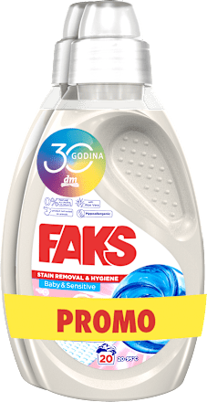 Gel za pranje rublja – Baby & Sensitive, duo pakiranje (2 x 900 ml) FAKS