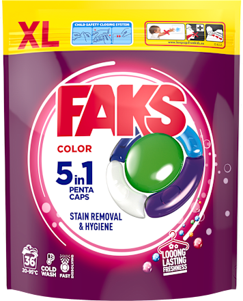 Kapsule za pranje obojenog rublja XL – Color FAKS