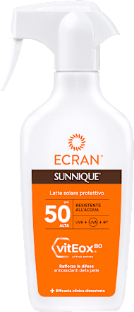Hidratantno mlijeko za sunčanje u spreju Sunnique, SPF 50 ECRAN