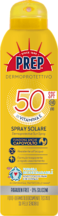 Spray solare dermoprotettivo con Vitamina E SPF50 PREP