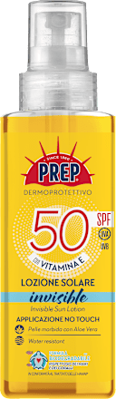 Spray solare dermoprotettivo invisible con Vitamina E SPF50 PREP