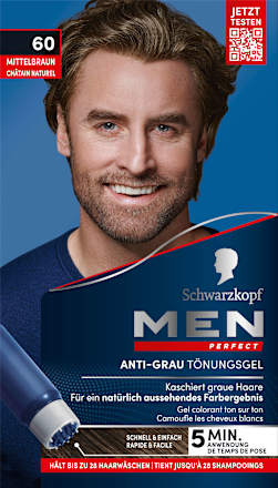 Anti-Grau Tönungs-Gel - Nr. 60 Natur Mittelbraun Schwarzkopf Men Perfect