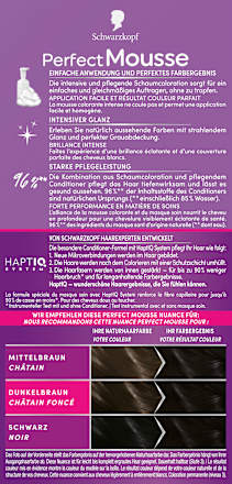 Schaumcoloration Permanent - Nr. 200 Schwarz Schwarzkopf Perfect Mousse