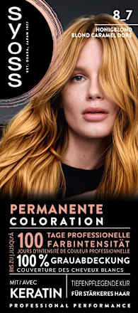 Dauerhafte Haarfarbe 8_7 Honigblond  Syoss