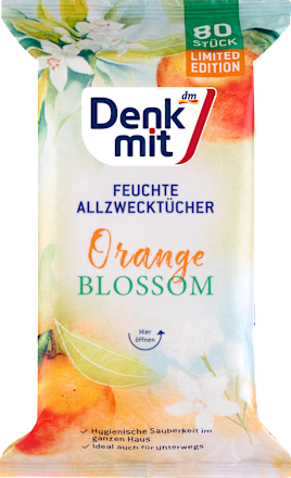 Feuchte Allzwecktücher Orange Blossom Denkmit