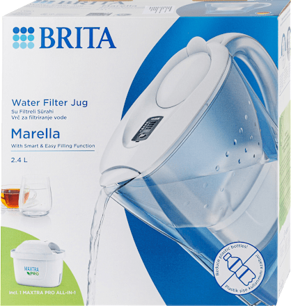 Marella cool white bokal za filtriranje vode, zapremina nefiltrirane vode: 2,4l BRITA