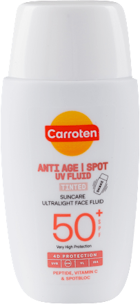 ANTI AGE SPOT UV FLUID tonirani fluid za lice, za zaštitu od sunca, SPF 50+ Carroten
