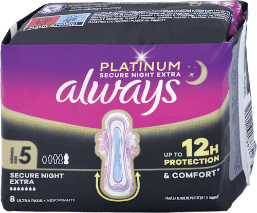 Hygienické vložky Platinum secure night extra always