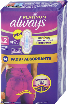 Platinum hygienické vložky Ultra Super Plus always