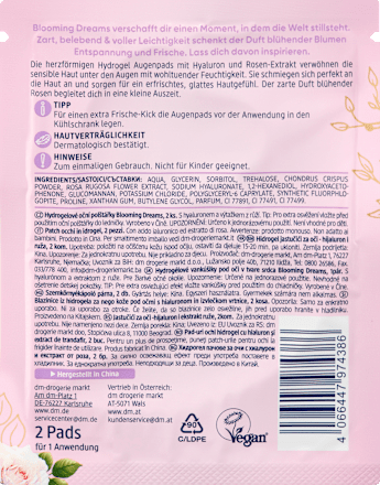 Augenpads Hydrogel Herzform Blooming Dreams Balea