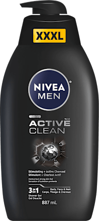 Sprchovací gél Active Clean 3v1 NIVEA MEN
