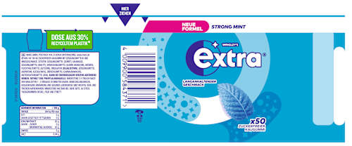 Kaugummi, Strong Mint, zuckerfrei EXTRA