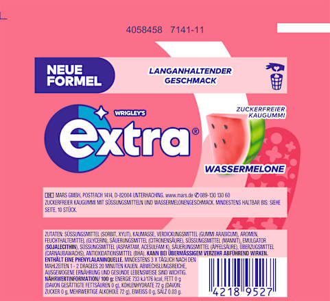 Kaugummi, Wassermelone, zuckerfrei EXTRA