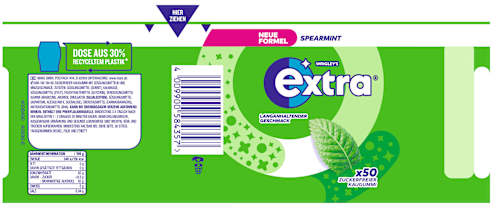 Kaugummi, Spearmint, zuckerfrei EXTRA