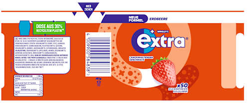 Kaugummi, Erdbeere, zuckerfrei EXTRA