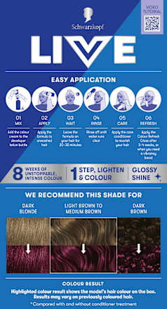 Intense Colour Permanente Coloration L76 Ultra Violet Schwarzkopf LIVE