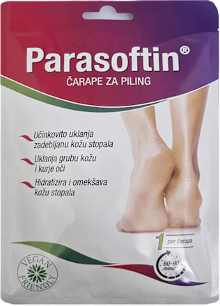 Čarape za piling stopala, 1 par Parasoftin